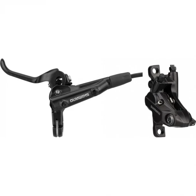 Тормоз дисковый SHIMANO MT501, BL-MT501(левый)/BR-MT520(передний), полимерные колодки, 1000мм, черный EMT501EKLFPMA100