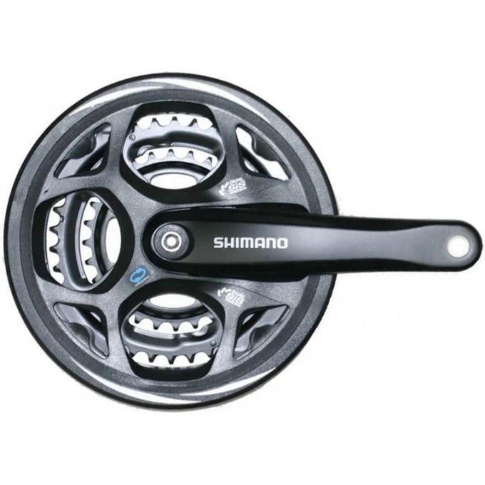 Система SHIMANO ALTUS, M311, 170 мм, квадрат, 48/38/28T, с защитой, черный EFCM311C888CL Система SHIMANO ALTUS, M311, 170 мм, квадрат, 48/38/28T, с защитой, черный EFCM311C888CL