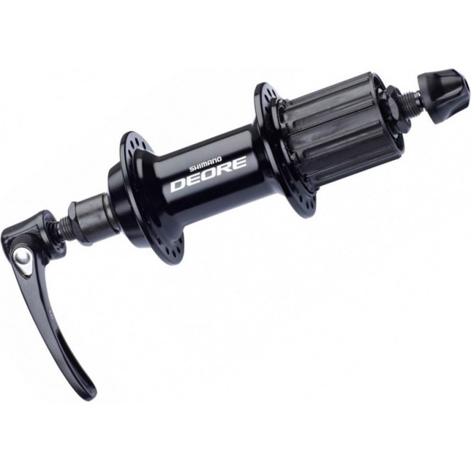 Втулка задняя SHIMANO DEORE, T610, 36 отверстий 8/9/10 скоростей QR, черный EFHT610AZBL Втулка задняя SHIMANO DEORE, T610, 36 отверстий 8/9/10 скоростей QR, черный EFHT610AZBL